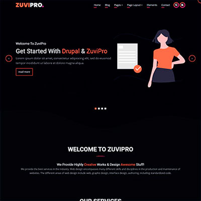 zuvipro drupal theme